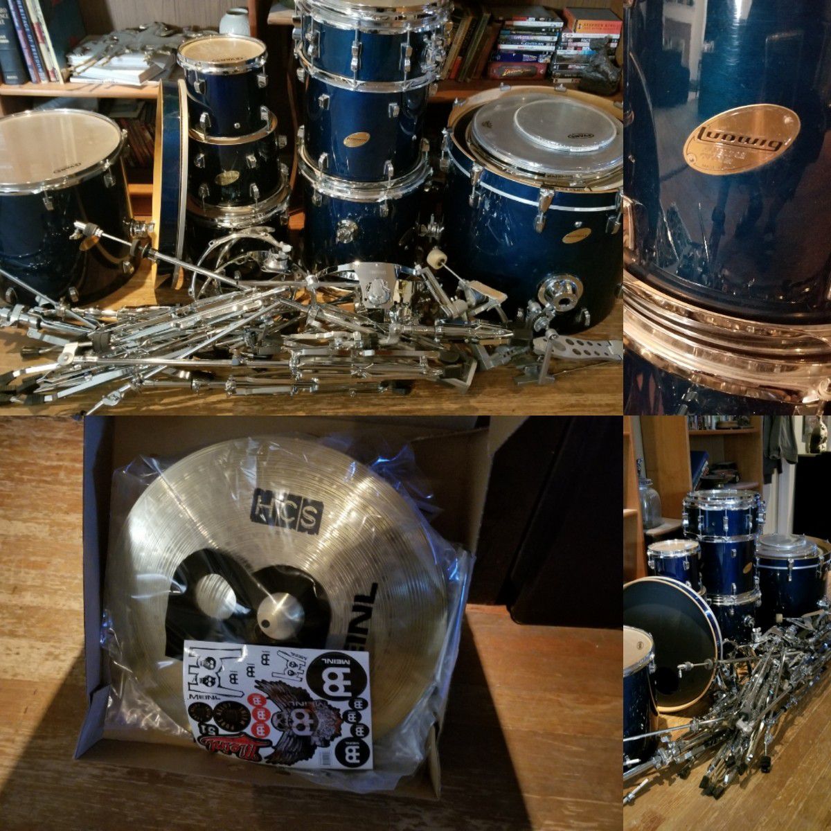 Ludwig Evans Accent Customs CS Drum Set - All New Hardware - New, In the Box, Meinl Cymbals Disassembled and ready to go, Sorry no stool or sticks.