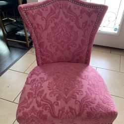 Pink Dining Chair Damask Design 