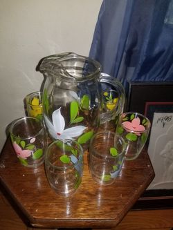 Lemonade/Juice Pitcher and Glass Set