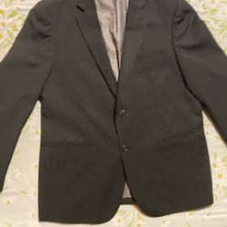 Pronto Uomo Black Wool Blend Suit Jacket Size XL