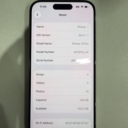 I Phone 15 Pro 128gb Unlock 