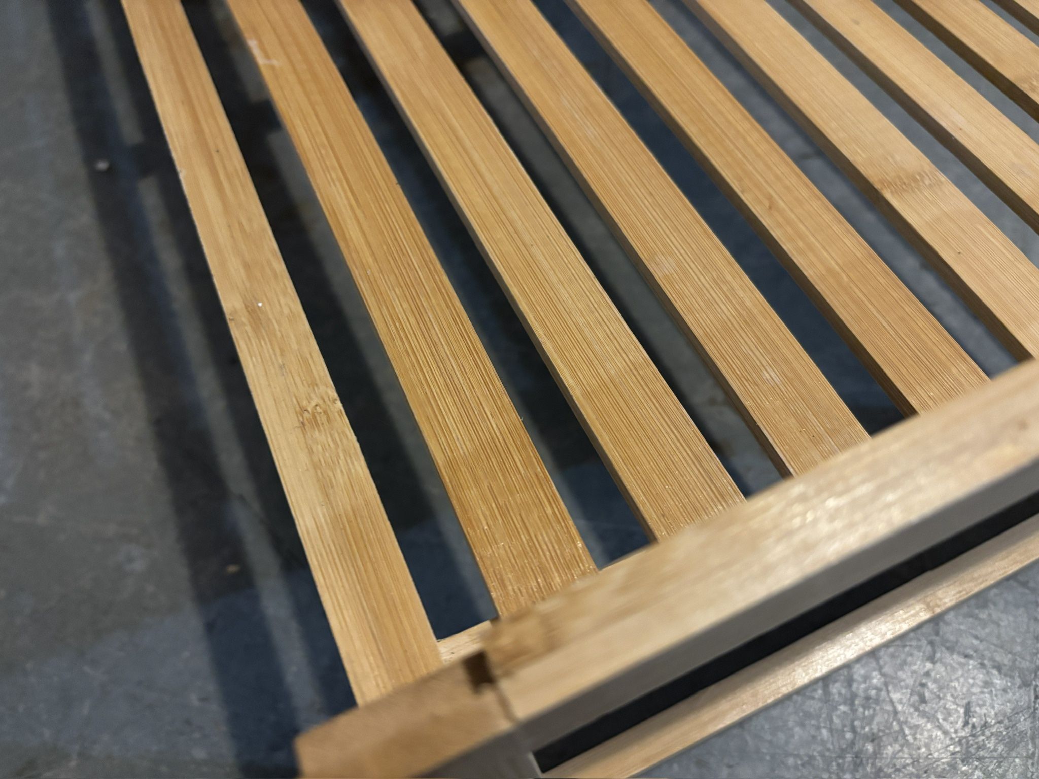 Bamboo Slatted Shelf Single Tier