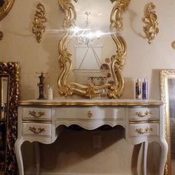 French Provincial Vanity with Mirror