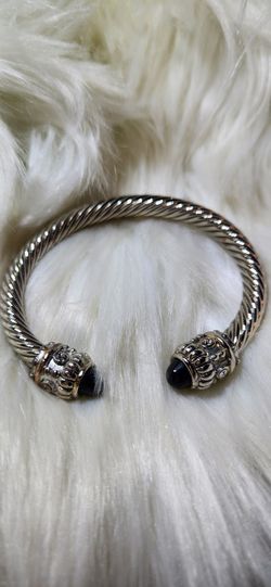 Cable Bracelet With Onyx