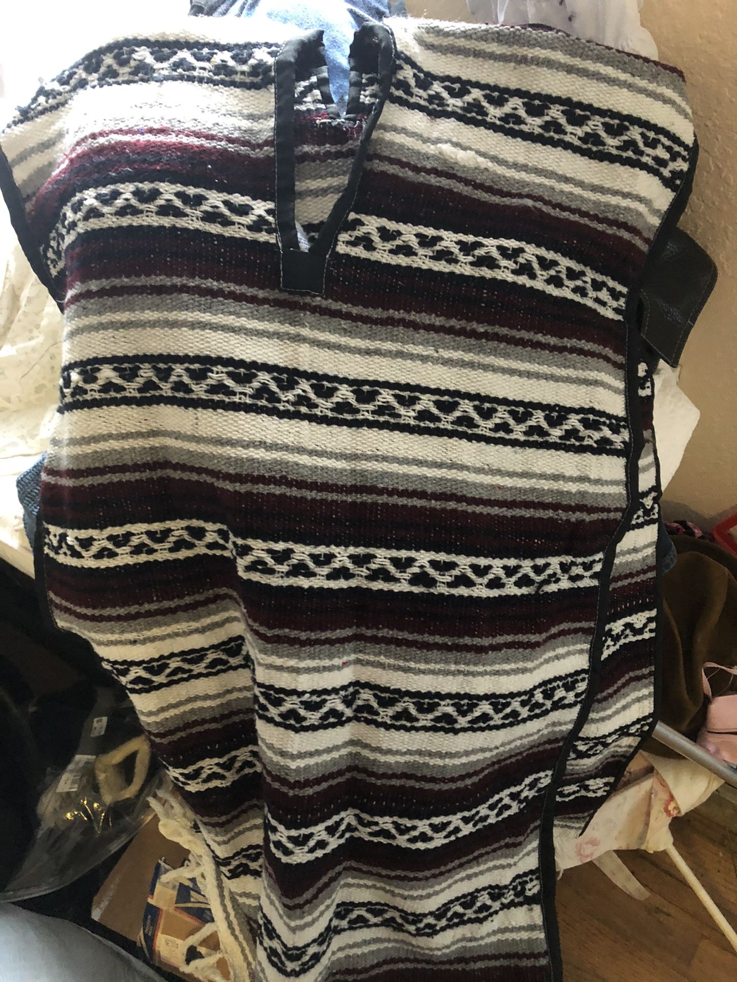 Unisex Large Poncho Made In Mexico