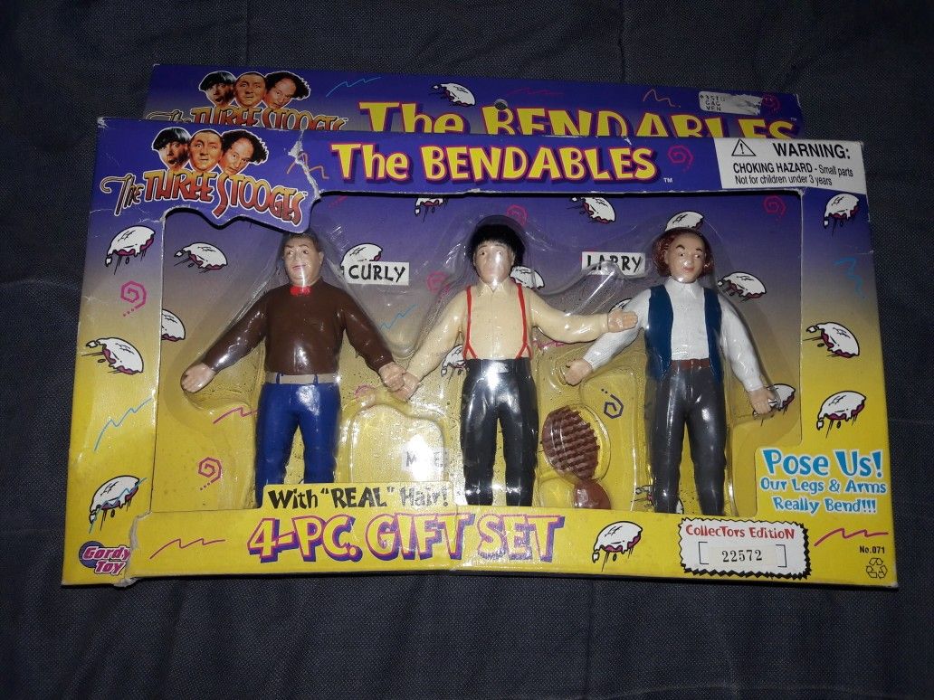 The Three Stooges Bendables Toy Figures (1996)