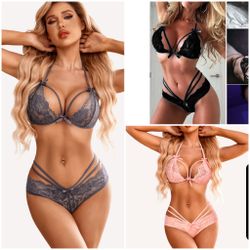 Avidlove Lingerie Lace Babydoll 2 Piece