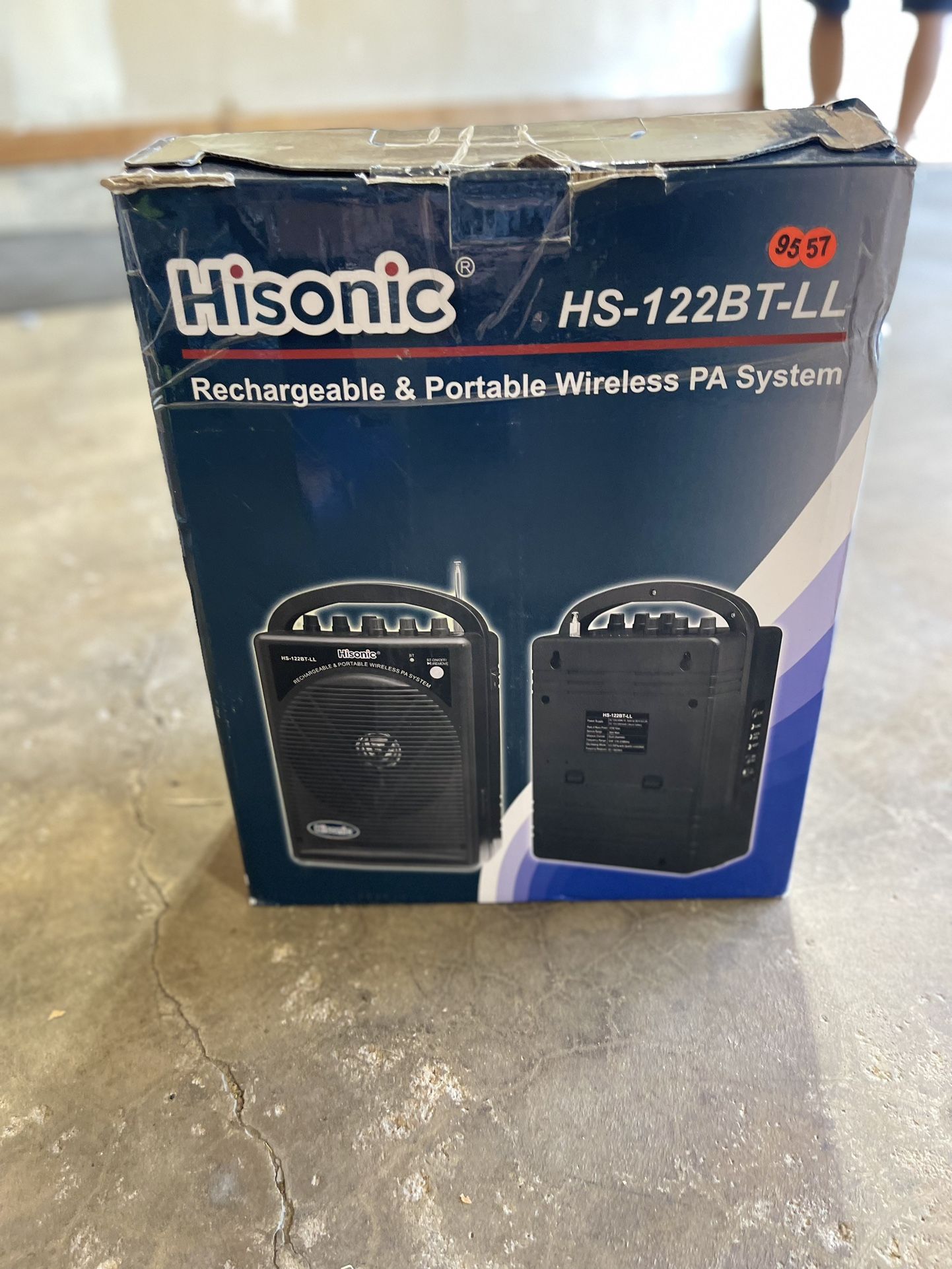 Hisonic HS120B Rechargeable & Portable PA (Public Address) System with Built-in UHF Wireless Microphone (1 Handheld +1 Belt-Pack)