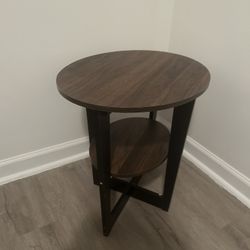 Side Table End Table Brown 