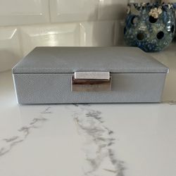 Stackers GREY Lidded Jewelry Box Mini by Container Store Excellent like new condition