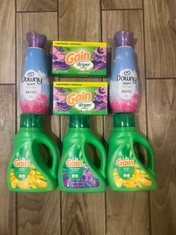 Detergent Gain dryer sheets and Downy All For $25