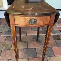 Antique drop leaf table.  14 x 22” height is 26 inches if you open the leaves white can be 30 inches