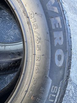 Set of 2 nice tires 215/65/16 (we install & balance )