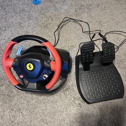 Gaming Steering Wheel With Pedals 