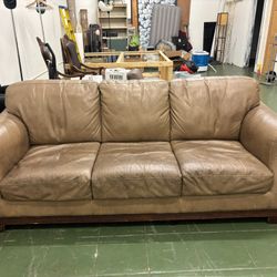 Light Brown Leather Couch Sofa