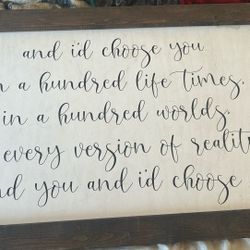 “And I’d Choose You” Picture Love Note