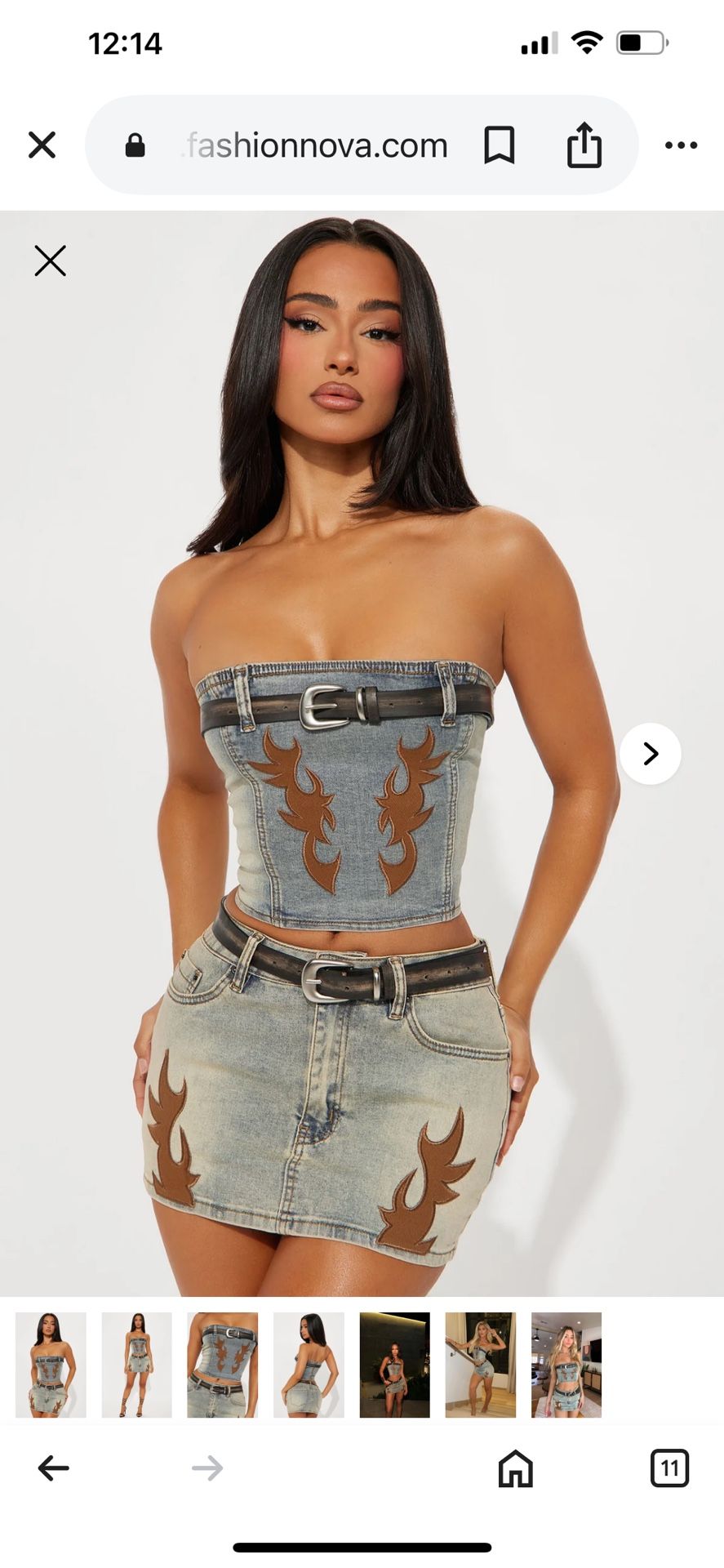 Denim Skirt Set