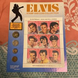 Elvis Stamp And Coin Collection