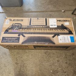 Alexis Melody61 Key Portable Keyboard With Built-in Speakers Adjustable Bench Microphone And Headphones With Music Rest