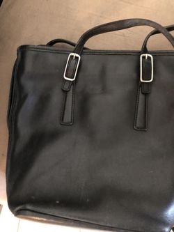 Vintage coach black leather bag