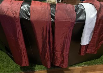 Burgundy Lined Curtains 84”L X 54”W