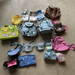 Vintage new young girls backpack and bag bundle (18) pieces - all for $25