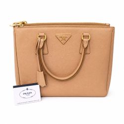 Prada Saffiano Leather Tote Bag Beige Nude Gold Hardware w/ Dust Bag & Card
