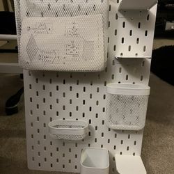 White Or black Pegboard Wall Organizers 