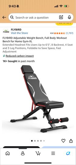 Flybird Adjustable Weight Bench XL