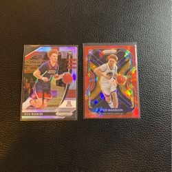 Warriors Nico Mannion Red And Silver Prizm Rookie Card 