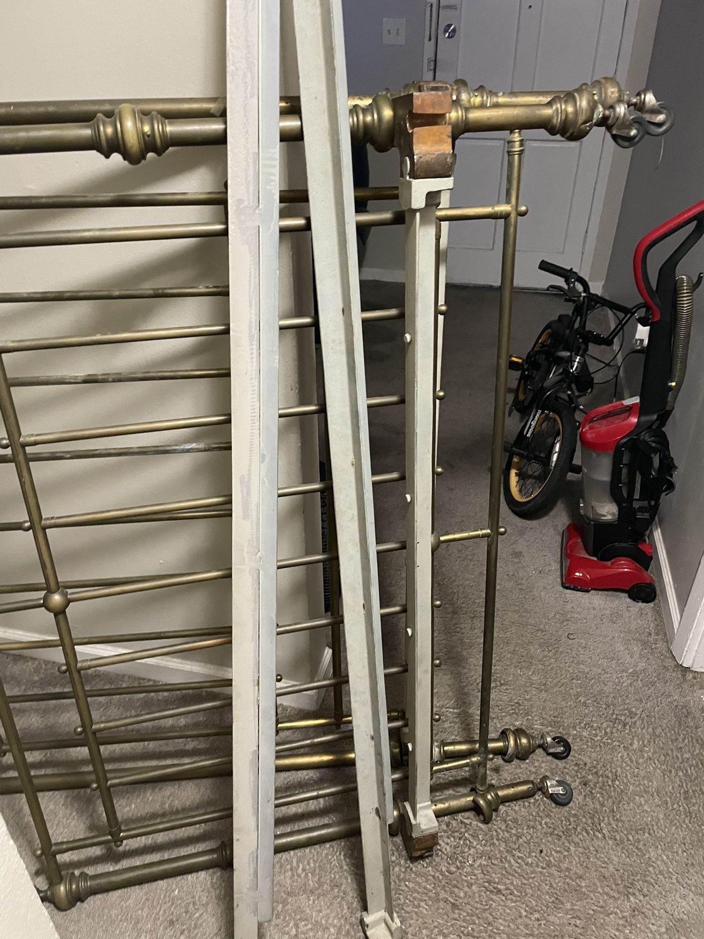 Antique Queen Side Brass Bed 