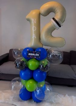 🎈✨ Stacked Number Balloon Arrangement ✨🎈