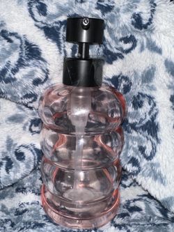 Pink Bubble Glass, Soap/Lotion Dispenser Decor