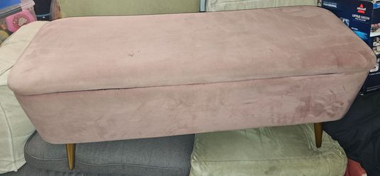 Upholstered Velvet Storage Bench LOCAL CURBSIDE DELIVERY AVAILABLE - $50