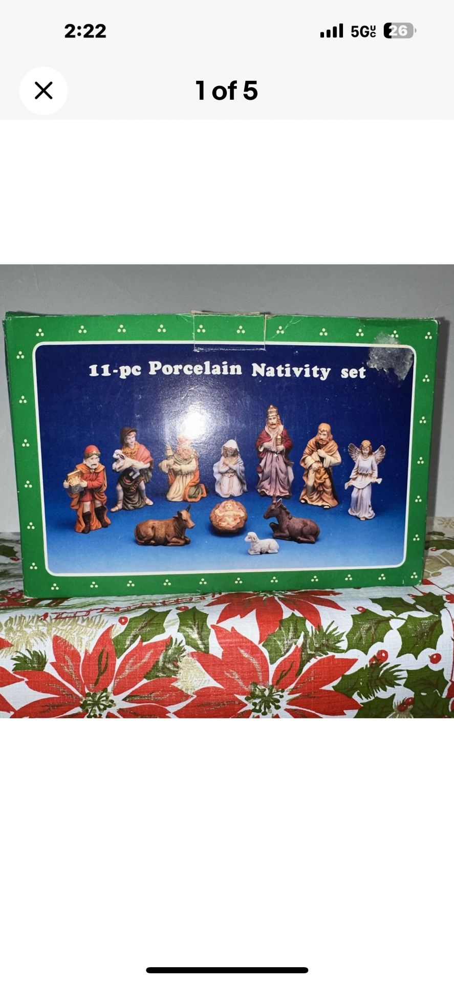 Vintage 11-Piece Nativity Set