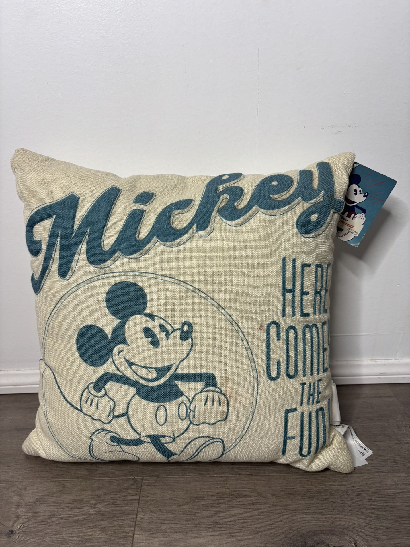 Disney Mickey Mouse , Here Comes The Fun ! , Throw Pillow , Decor 