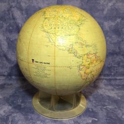 Vintage Time Life Light Up Globe MCM 1960's With Stand
