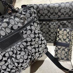 Coach 3 Piece Set GORGEOUS! Purse, Wallet & Laptop Bag