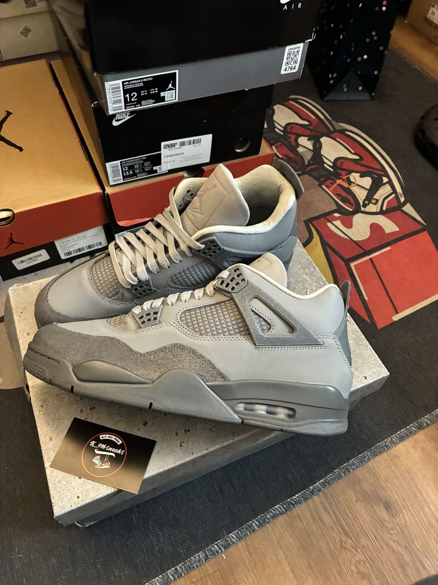 Jordan 4 Wet Cement Sz 12