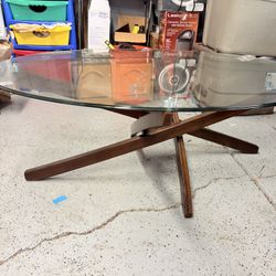 Coffee Glass Wood Table 
