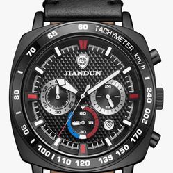 Men’s Watch W/black Leather Band