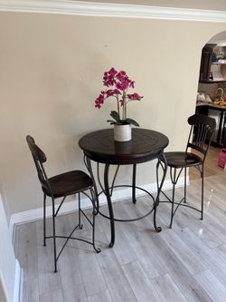 Bar table and chairs