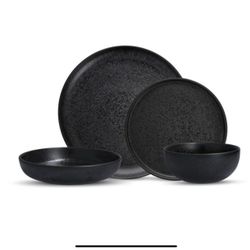 Fortessa Sound Midnight 16 Piece Stoneware Dinnerware Set New In Box