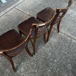 Vintage Bentwood Café Chairs (Set of 3) – Sturdy & Stylish