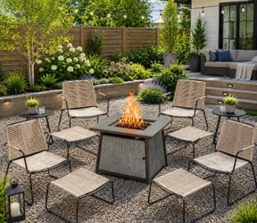 Brand new patio set fire pit propane 6 pieces