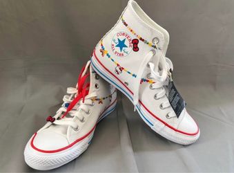 Converse Chuck Taylor All Star High Top Hello Kitty White Canvas Sneakers womens 8.5