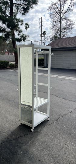 Clothes Rack with Full-Length Mirror
