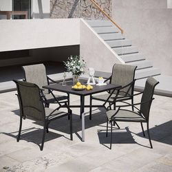 Outdoor table and chair set (5 pieces)