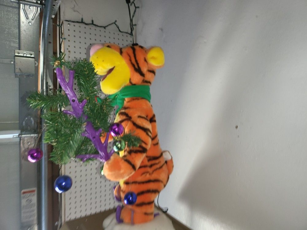 Tigger Christmas Motion Statue