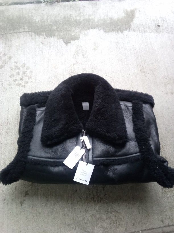Coach Reversible Shearling Vest